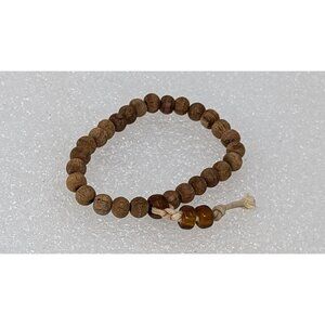 Vintage Wooden Beaded Bracelet Stretchy